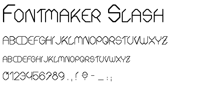 Fontmaker Slash font